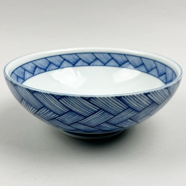Ajiro Blue and White stripes Japanese Ramen Udon Soba Serving bowl Restaurant Supply Bowery Discount Sale OSARA New York