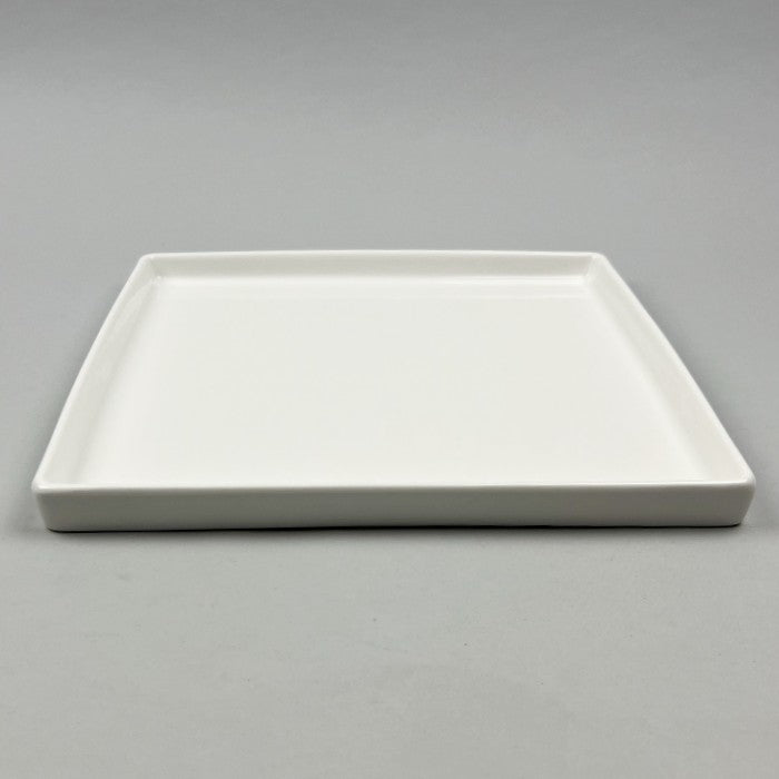 Durable White Square Upright Rim Plate Restaurant Supply Bowery Discount Sale OSARA New York