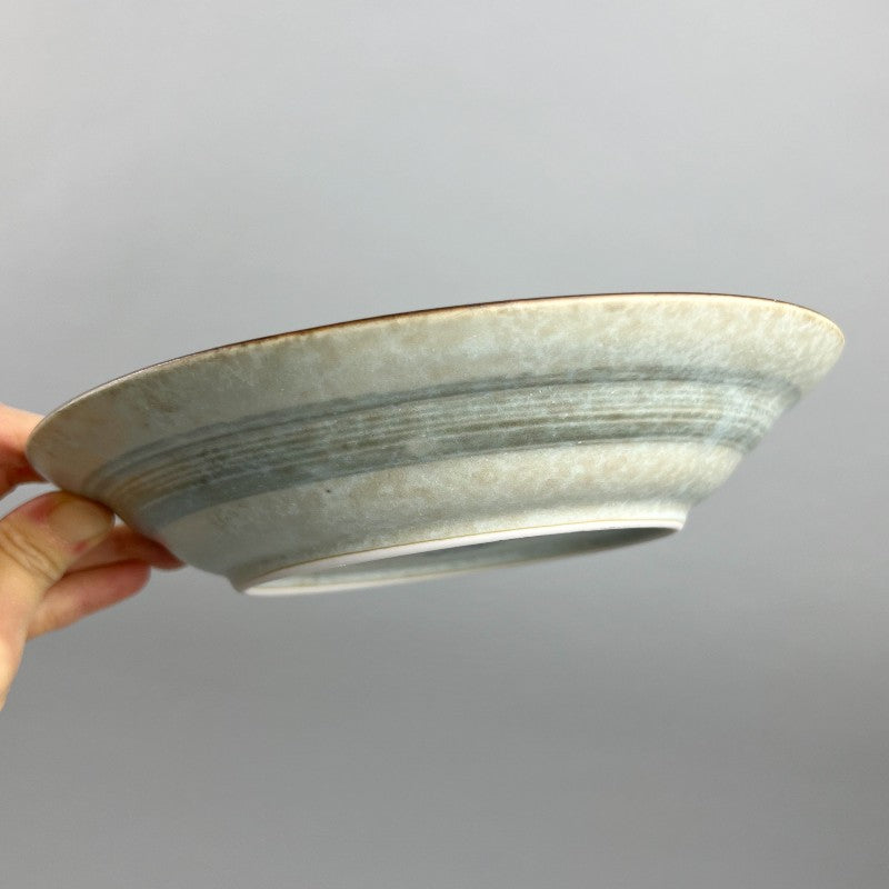 Hakubai Japanese Floral Blossom White Plum Pale Green Blue Shallow bowl Deep Plates restaurant supply bowery discount sale OSARA New York