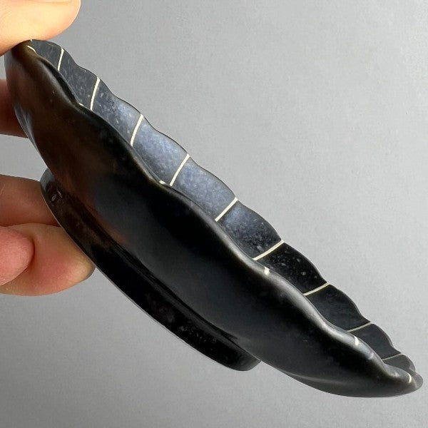 Hasu matte black Japanese appetizer sushi plate restaurant supply Bowery Discount Sale OSARA New York