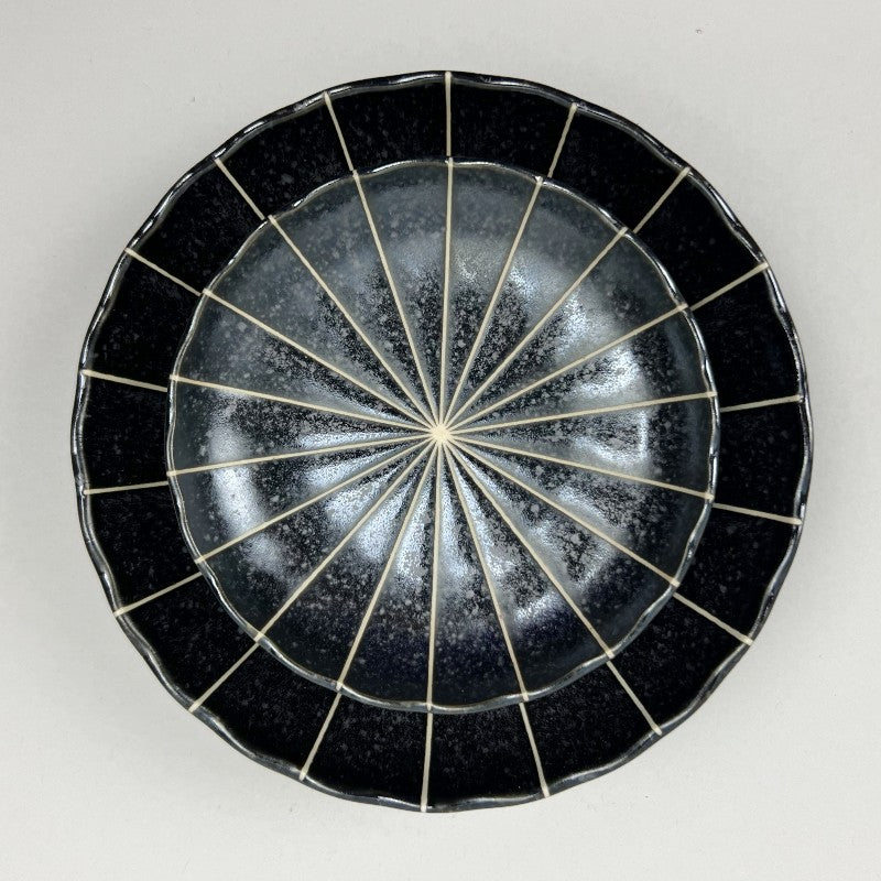 Hasu matte black Japanese appetizer sushi plate restaurant supply Bowery Discount Sale OSARA New York