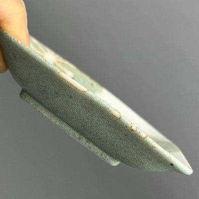 Hiwa Japanese rectangle square round small plate plum flower green blue restaurant supply Bowery Discount Sale OSARA New York