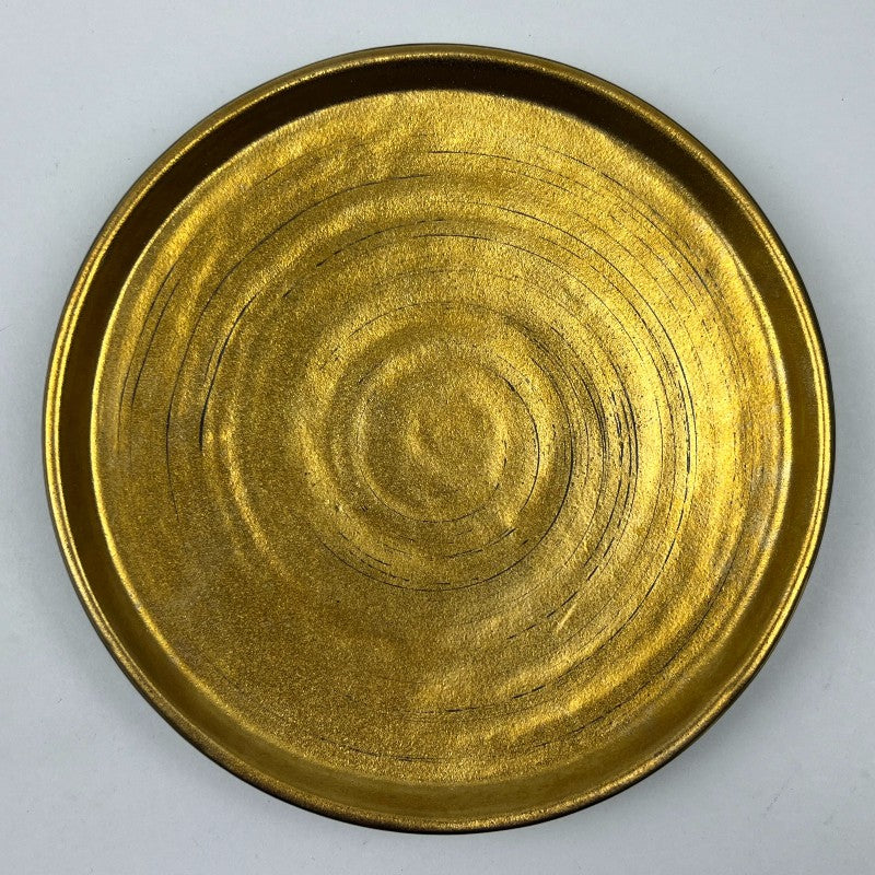 Ibushi Gold Matte Black Golden Ceramic Appetizer Omakase Dinner Upright Rim Walled Plate Restaurant Supply Bowery Discount Sale OSARA New York