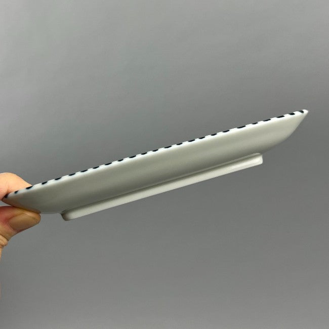 Japanese Navy Stripes Rectangle Small Sushi Plates Norizara Restaurant Supply Bowery Discount Sale OSARA New York
