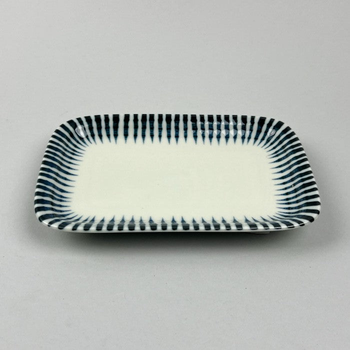 Japanese Navy Stripes Rectangle Small Sushi Plates Norizara Restaurant Supply Bowery Discount Sale OSARA New York
