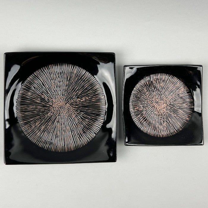 Kizami Luster Black Square Dinner Appetizer Japanese Plate Restaurant Supply Bowery Discount Sale OSARA New York