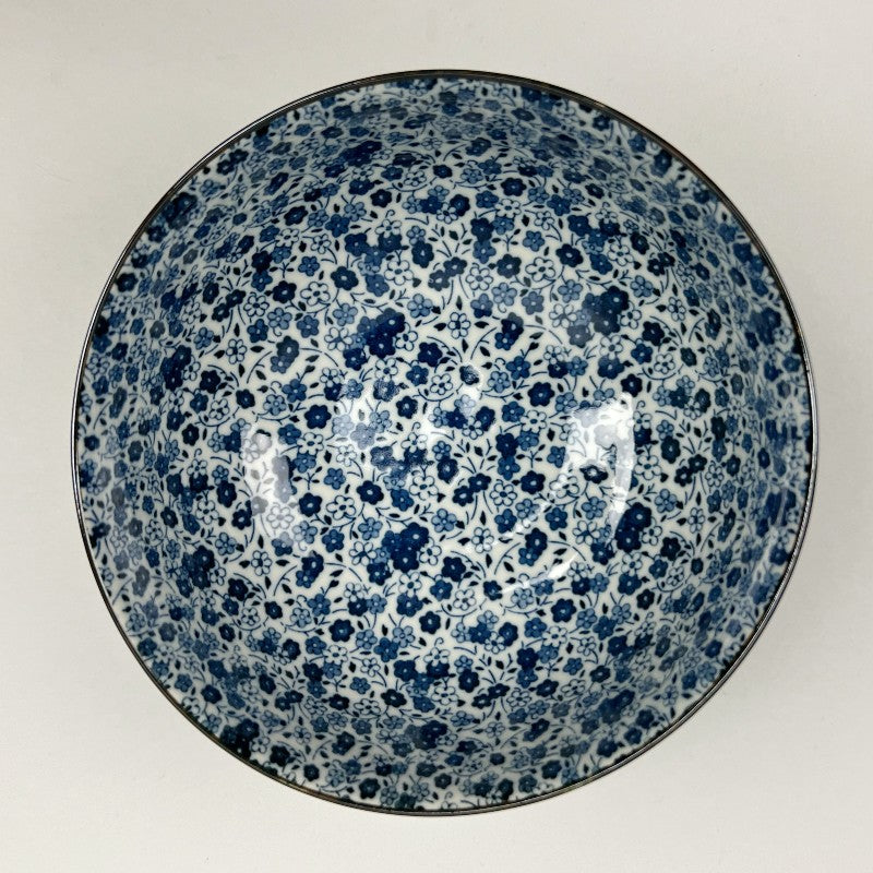 Kobana Navy Flowers Ramen Soba Udon Noodle Bowl Japanese Restaurant Supply Bowery Discount Sale OSARA New York