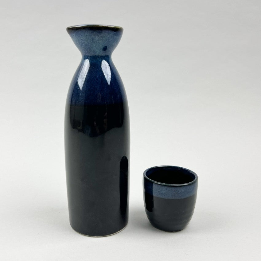 Kuro Blue Japanese Sake Carafe Cup Blue Black Restaurant Supply Bowery Discount Sale OSARA New York