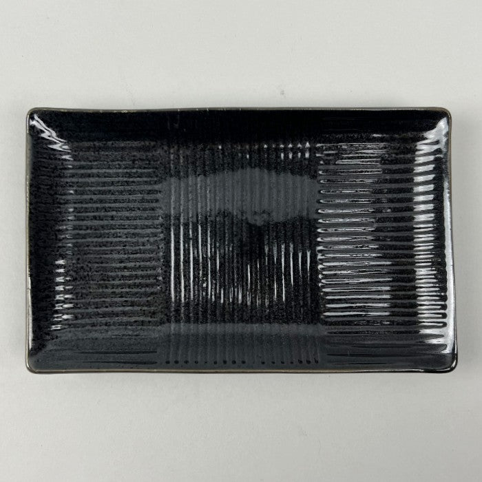 Kuro Kushime Luster Black Japanese Rectangle Sushi Plate Restaurant Supply Bowery Discount Sale OSARA New York