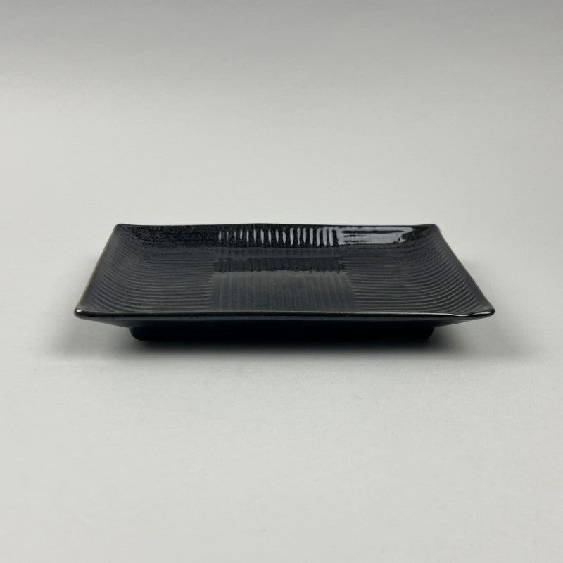 Kuro Kushime Luster Black Japanese Rectangle Sushi Plate Restaurant Supply Bowery Discount Sale OSARA New York