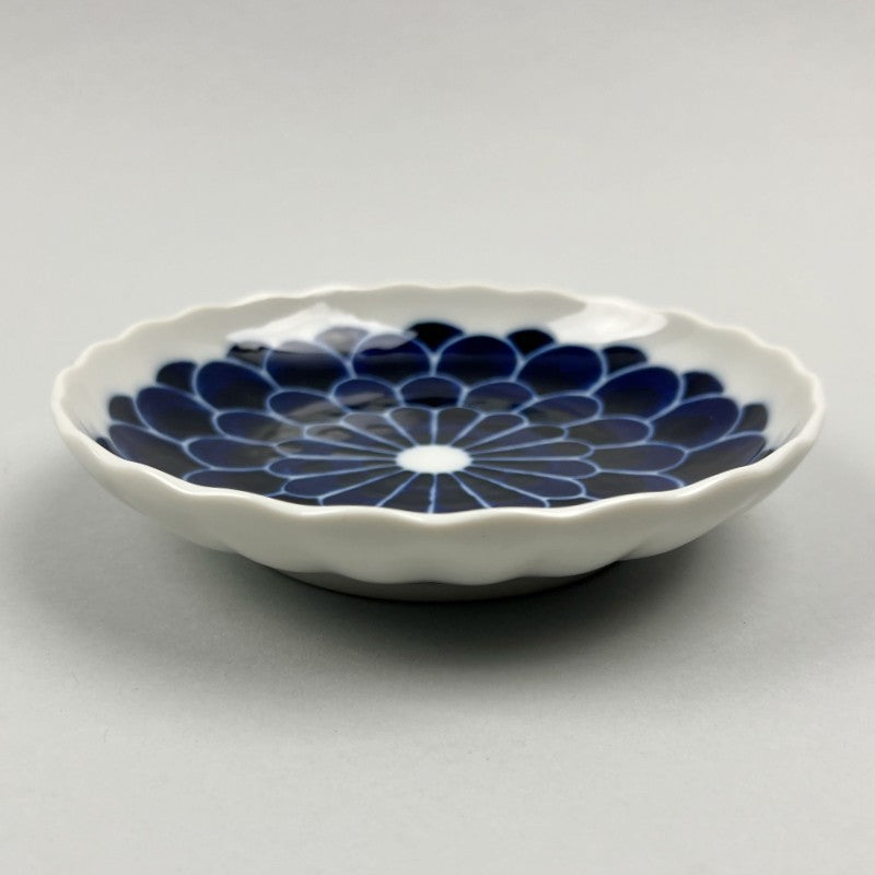 Marugiku Navy Flower Japanese Deep Appetizer Plate Restaurant Supply Bowery Discount Sale OSARA New York