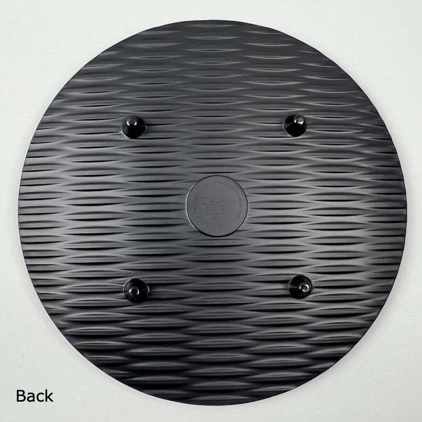 Melamine Matte Black Bamboo Weaving like Round Appetizer Plate Restaurant Supply Bowery Discount Sale OSARA New York