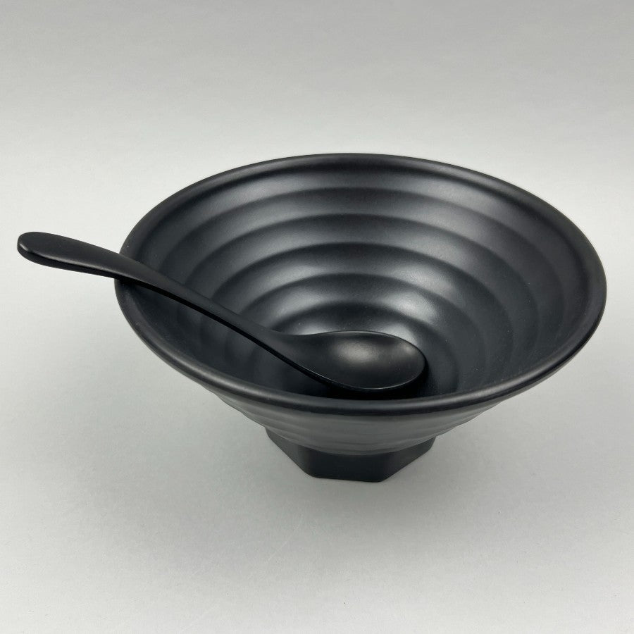 Melamine Matte Black Long Duck Renge Spoon Ramen Soup Noodle Spoon Restaurant Supply Bowery Discount Sale OSARA New York