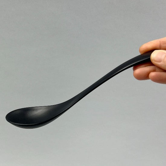 Melamine Matte Black Long Duck Renge Spoon Ramen Soup Noodle Spoon Restaurant Supply Bowery Discount Sale OSARA New York