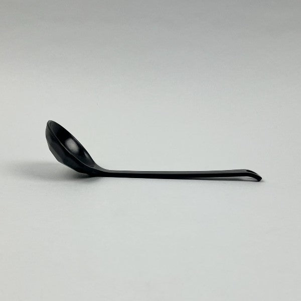 Melamine Matte Black Long Kikko Round Spoon for Ramen Soup Noodle Restaurant Supply Bowery Discount Sale OSARA New York