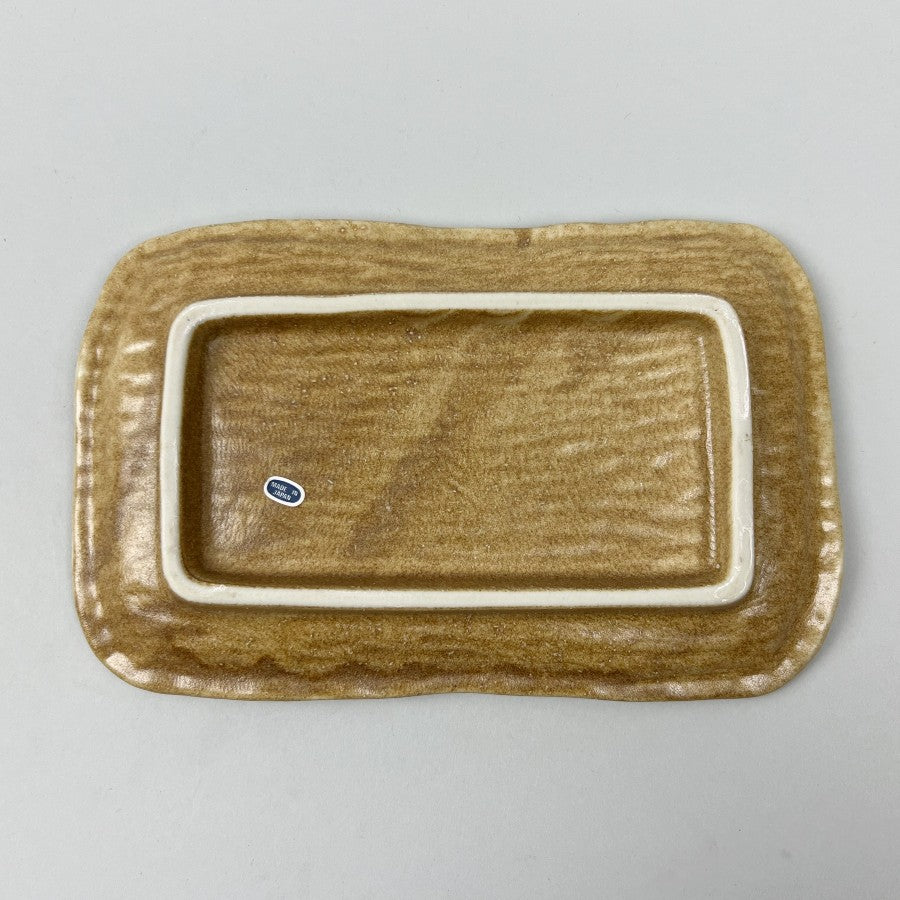 Miyagi Rectangle Black and Beige Japanese Plate Sushi Yakitori Restaurant Supply Bowery Discount Sale OSARA New York