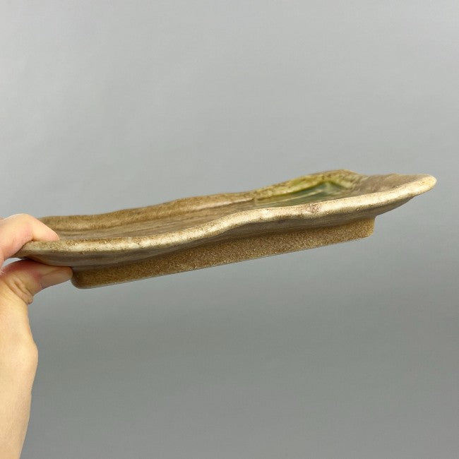 Miyagi Rectangle Black and Beige Japanese Plate Sushi Yakitori Restaurant Supply Bowery Discount Sale OSARA New York