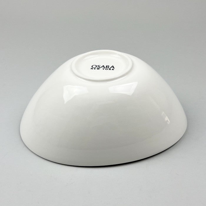 OSARA New York Solid White Ceramic Durable Egg Shaped Bowl for Currysalads, fries, fried shishito peppers, fried oysters, potato salad, mac & cheese, side dishes, and small shared plates, 16 oz & 24 oz, back picture