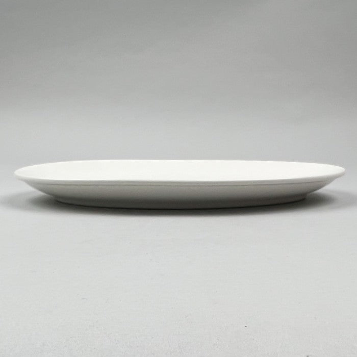 White Ceramic Oval 11 inch Plate Side Shot 1