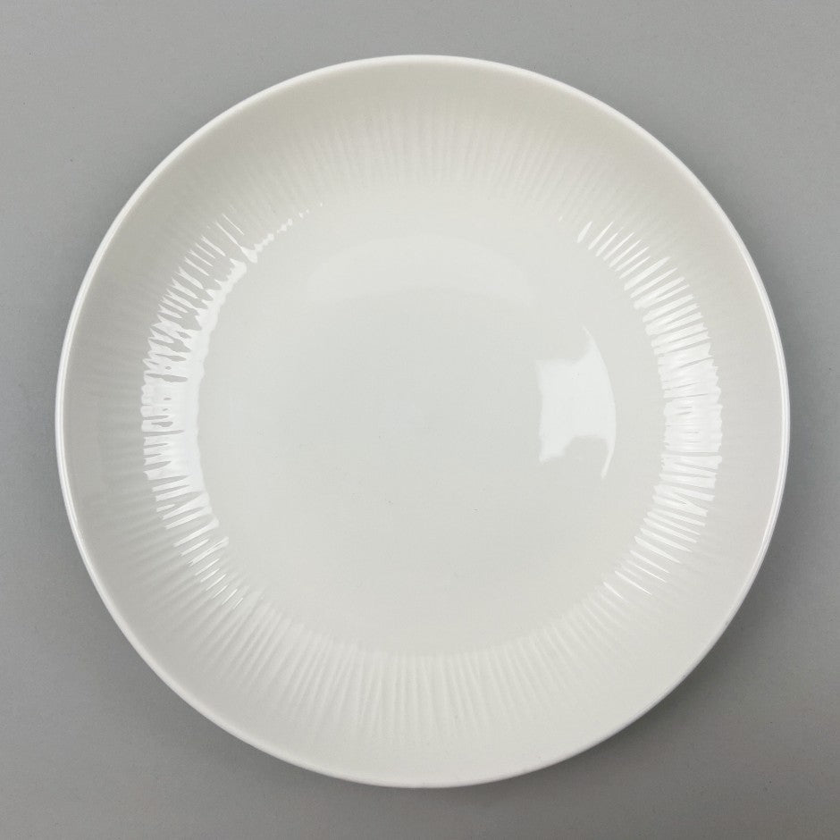 SOU White Striped Round Coupe Deep Plate Shallow Bowl Restaurant Supply Bowery Discount Sale OSARA New York