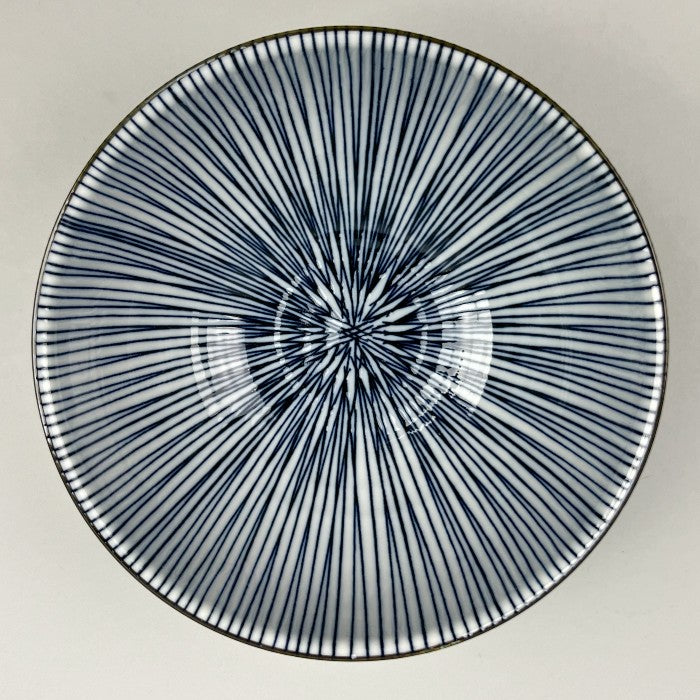 Shima Tanuki Ramen Udon Soba Noodle Japanese blue striped Bowl restaurant supply bowery discount sale OSARA New York