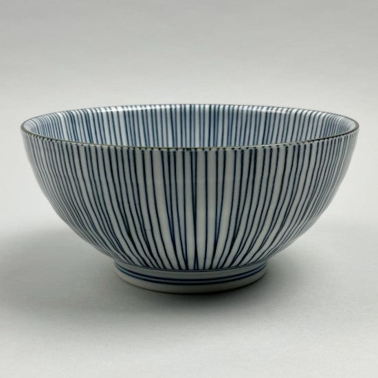 Shima Tanuki Ramen Udon Soba Noodle Japanese blue striped Bowl restaurant supply bowery discount sale OSARA New York
