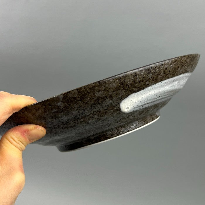 Shin Nishiki Blue Black Japanese Coupe Deep Plate Shallow Bowl Restaurant Supply Bowery Discount Sale OSARA New York