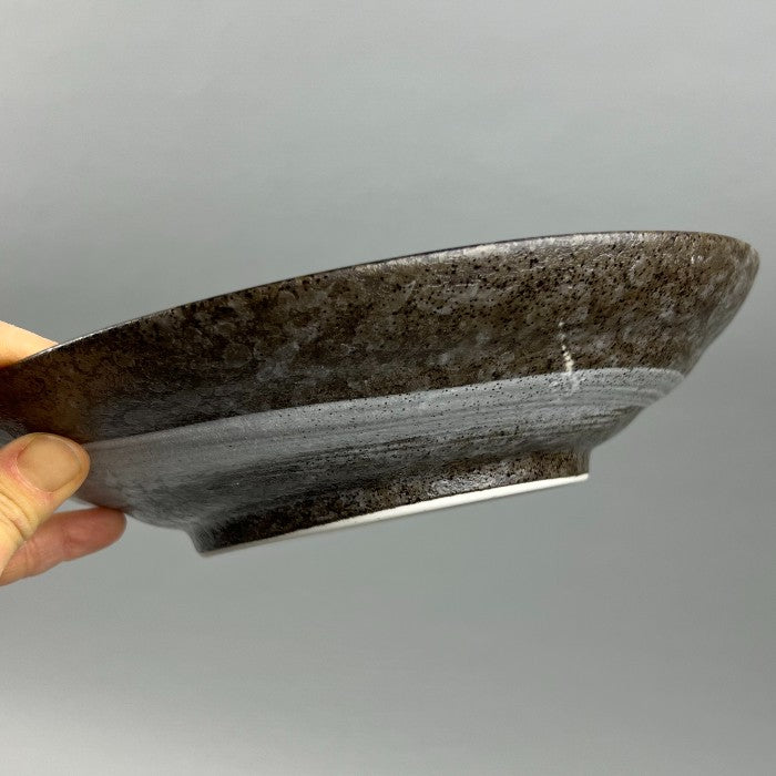 Shin Nishiki Blue Black Japanese Coupe Deep Plate Shallow Bowl Restaurant Supply Bowery Discount Sale OSARA New York