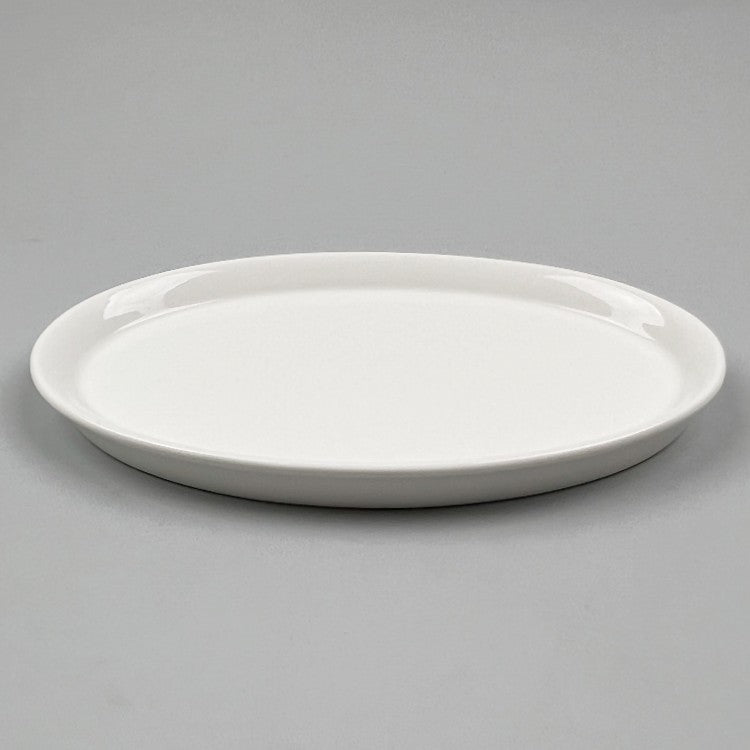 Spruce white durable oval tall rim plate restaurant plates sale discount OSARA New York