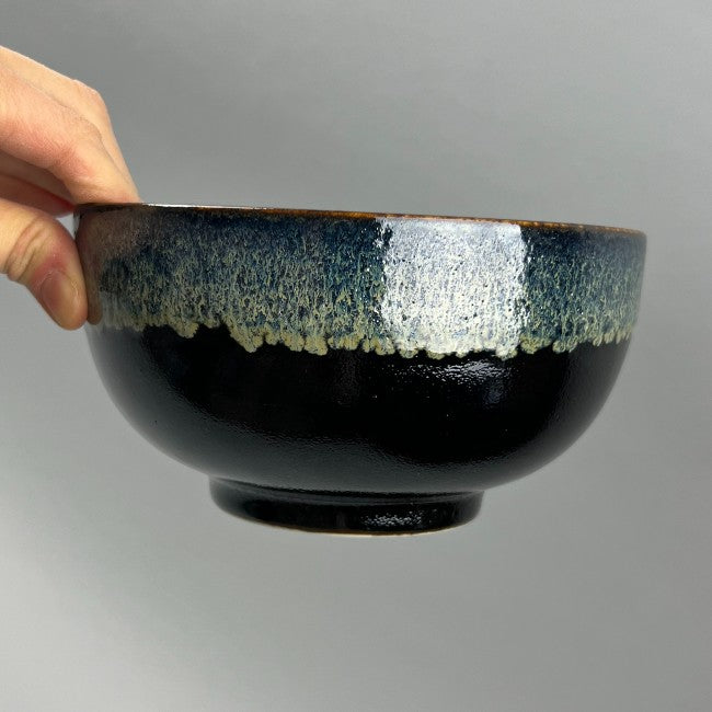 Tenmoku Nagashi Shiny Black Glaze Ramen Soba Udon Noodle Don Rice Japanese Bowl Restaurant Supply Bowery Discount Sale OSARA New York