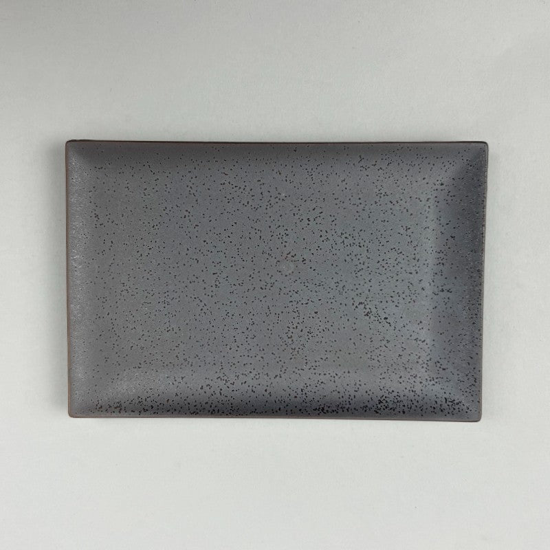 Tetsu Metalic Matte Black Japanese rectangle sushi plate restaurant supply Bowery Discount Sale OSARA New York