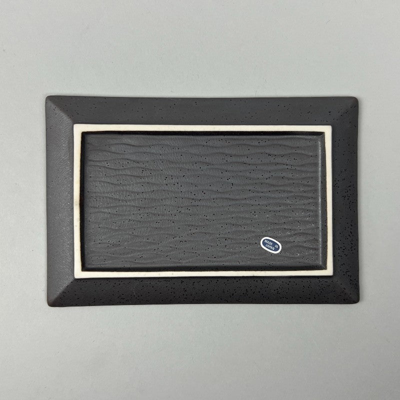 Tetsu Metalic Matte Black Japanese rectangle sushi plate restaurant supply Bowery Discount Sale OSARA New York