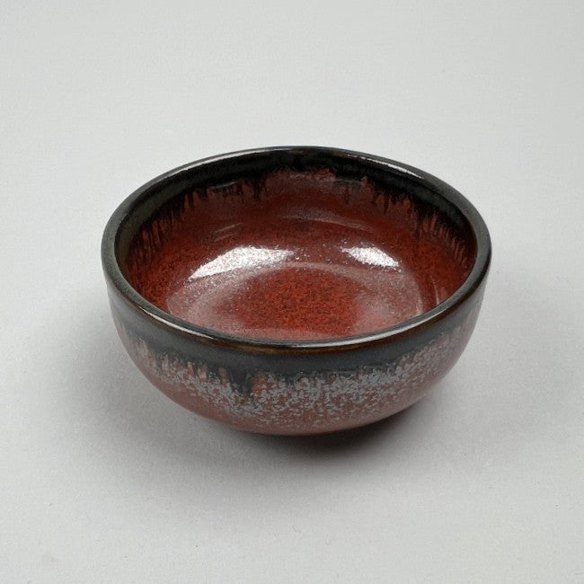 Tetsuaka Red and Shiny Black Tiny Yakumi Appetizer bowl sauce dish restaurant supply bowery discount sale OSARA New York
