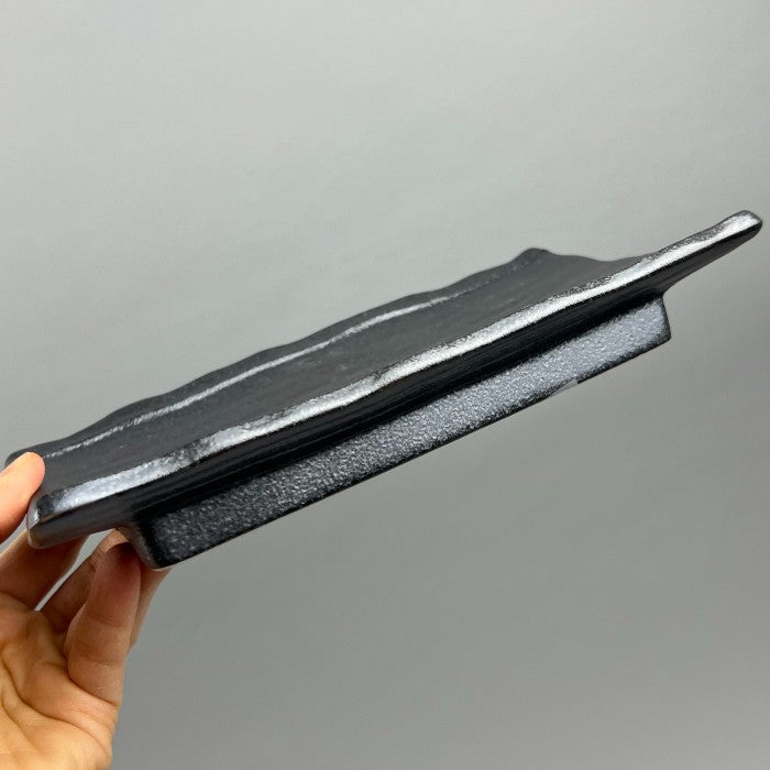 Tsutsugane Mokume Gunmetal rectangle Japanese sushi plate Grain Patterns restaurant supply Bowery Discount Sale OSARA New York