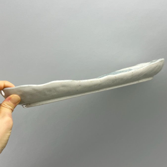 Washed brush stroke indigo Japanese skinny long boat plate restaurant Supply Bowery discount sale OSARA New York