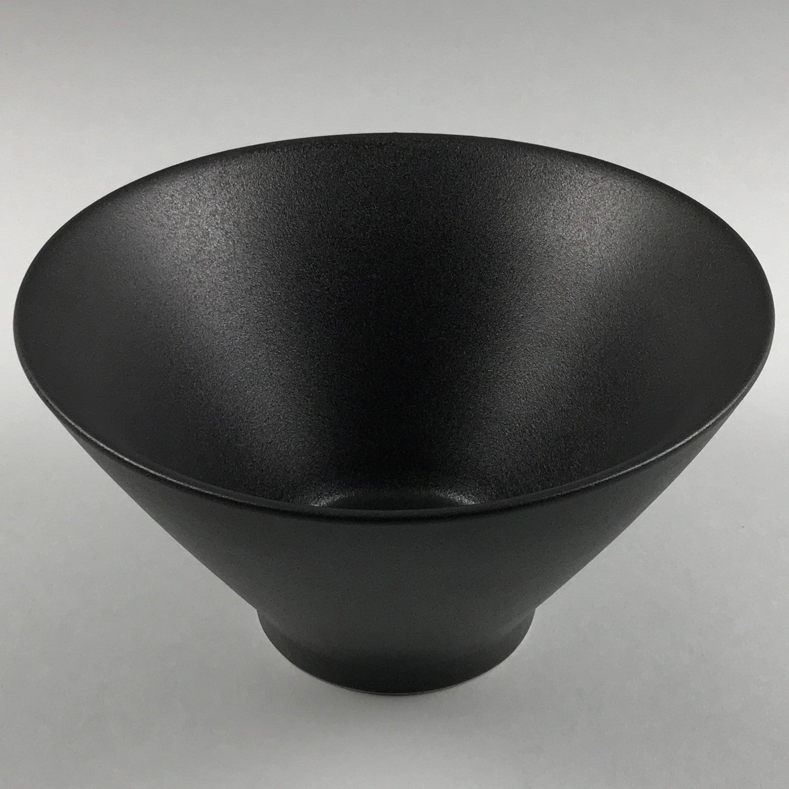 Zen Matte Black Japanese Style Modern Tall Ramen Soba Udon Soup Noodle Ceramic Bowl Restaurant Supply Bowery Discount Sale OSARA New York Close Up