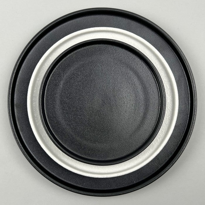 Zen Washi Matte Textured White Appetizer Dinner Charger Plate upright standing rim raized edge walled chefs plate restaurant supply bowery discount sale OSARA New York