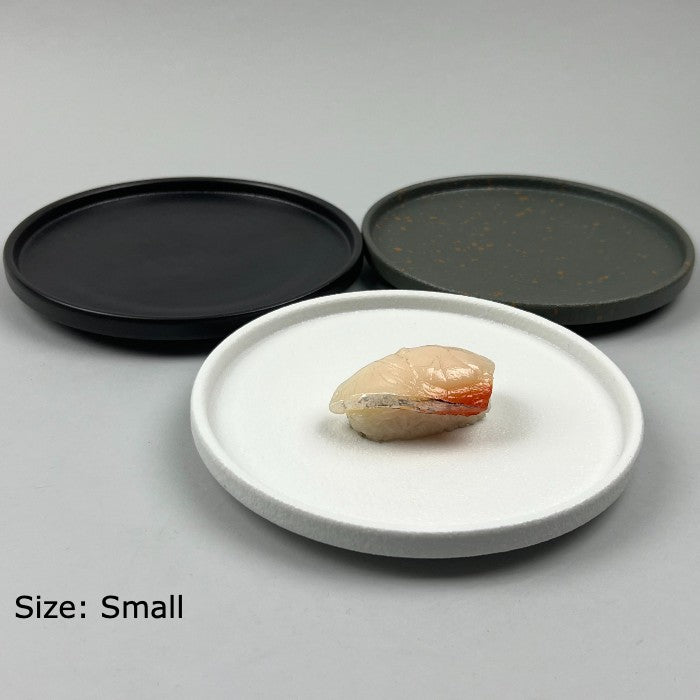 Zen Washi Matte White Ibushi Gold Upright Rim Raized Edge Walled Appetizer Omakase Dinner Place Ceramic Japanese Restaurant Supply Bowery Discount Sale OSARA New York.