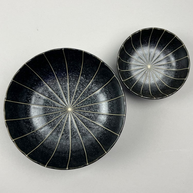 hasu no ha matte black Japanese shallow dinner appetizer bowl omakase restaurant supply bowery discount sale osara new york