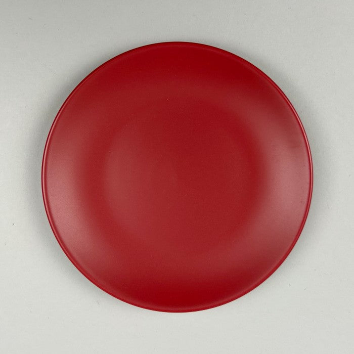 Bowery Matte bold red round plate dinner plate side plate appetizer plate chefs store restaurant supply colorful dinnerware store Manhattan nyc sale discount