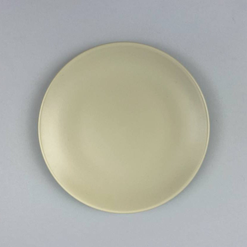 Bowery Matte Neutral Round Plates, 4 sizes (6.25", 8.25", 9.25", 10.25" dia.), 4 colors (gray, taupe, pistachio, and gradient peach)