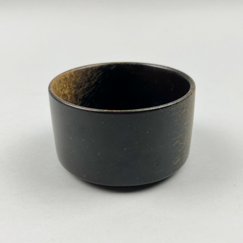 Ginga N Semi Matte Black brown beige bizen style small cylindrical stackable bowl Japanese chefs store restaurant supply event party catering Bowery discount sale OSARA New York 10 strawberry street Nagoya