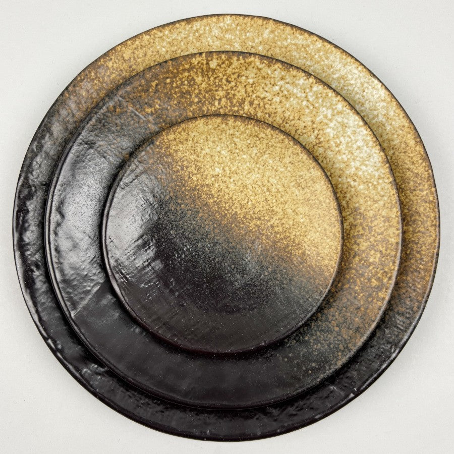 Ginga Bizen Japanese style beige brown black gradient large dinner-plate chefs store restaurant supply Bowery discount sale OSARA New York event party catering 10 strawberry street Nagoya