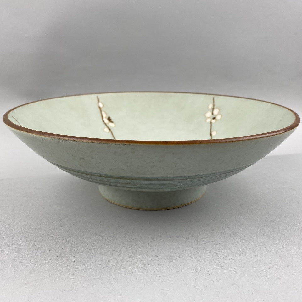 Hakubai White Plum Flower Large Low Bowl Japanese Restaurant Supply Bowery Sale Discount OSARA New York