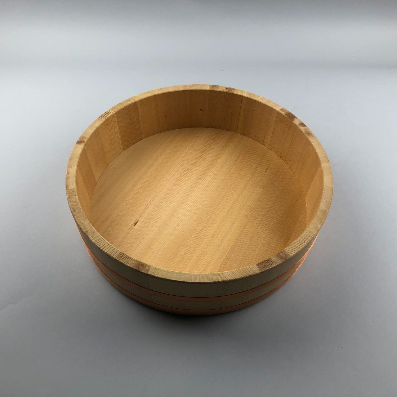 Hangiri Cypress Wooden Rice Barrel with Copper Band in 2 sizes, 13" dia. and 16.5"