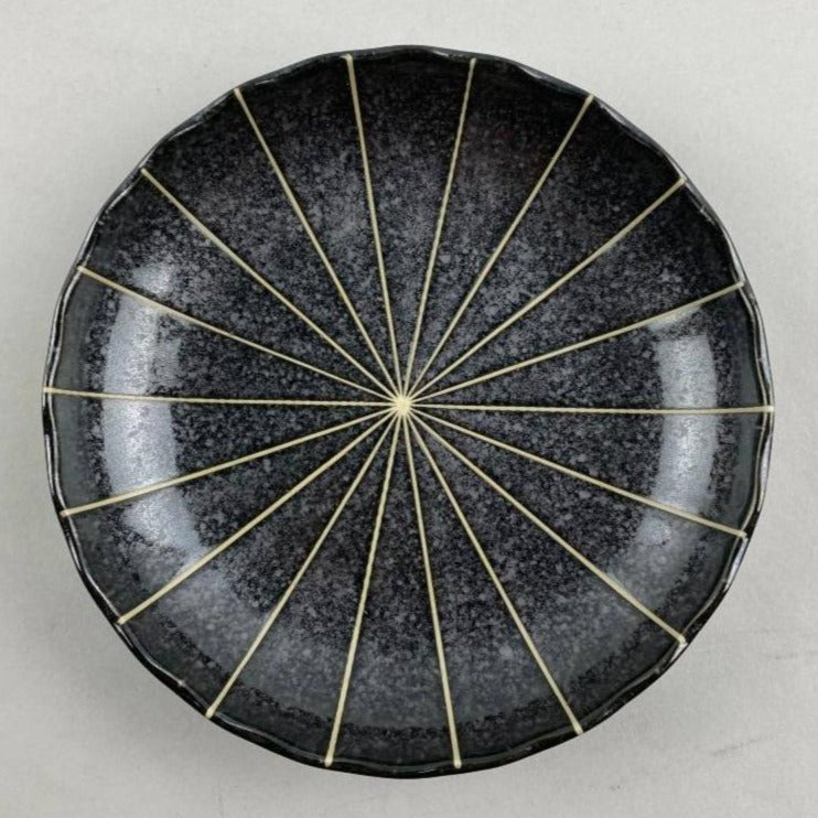 Hasu no ha lotus leaf matte black Japanese plate Restaurant Supply Bowery Discount Sale OSARA New York