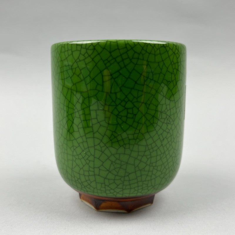 Hibi cracked pattern green sushi yunomi teacup japanese chefs store restaurant supply Bowery discount sale OSARA New York.