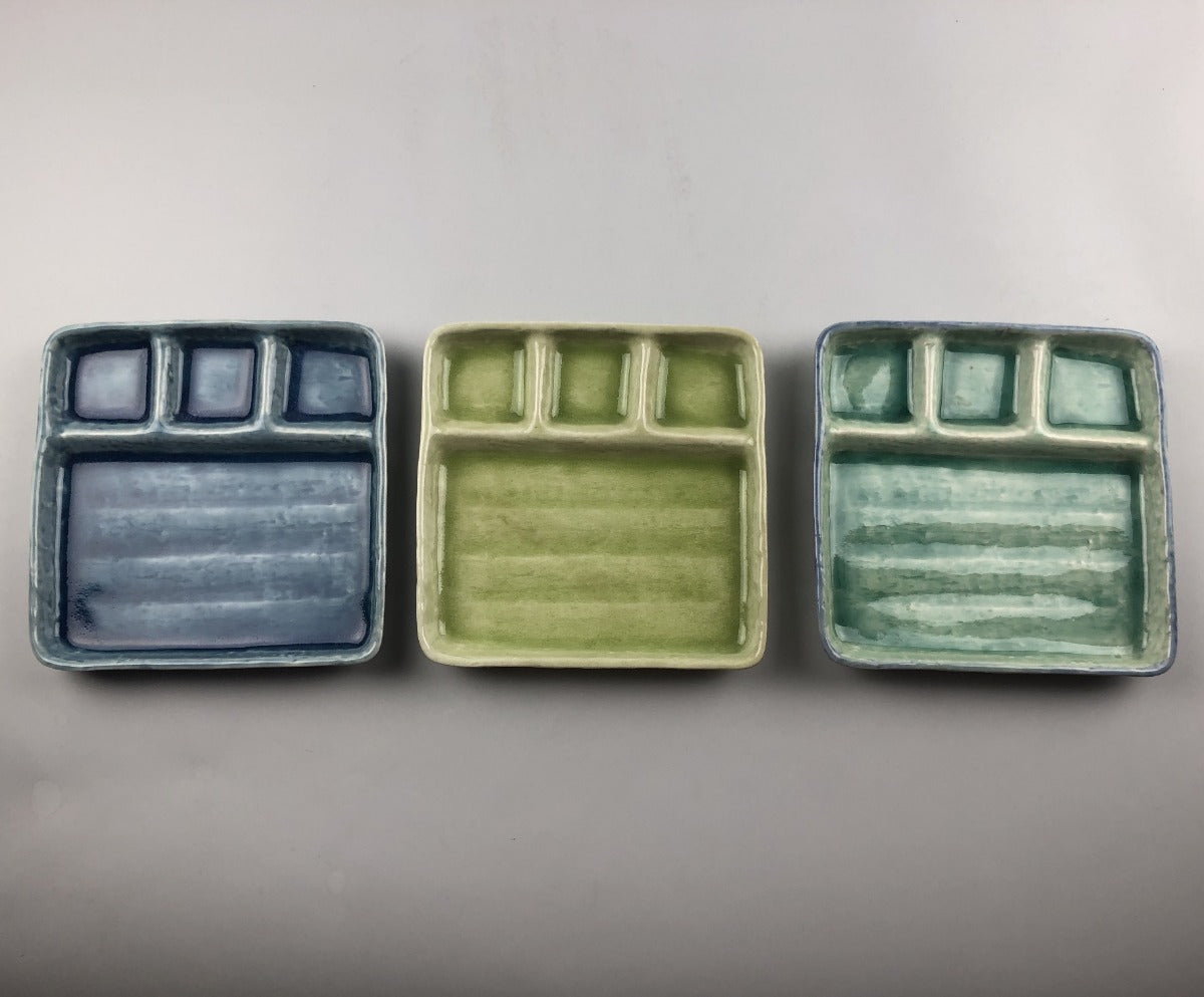 Restaurant Equipment Supply Discount Manhattan OSARA New York 纽约 뉴욕 레스토랑 Japanese Ceramics 和食器 日本 日式厨具 Square place with three section sause/seasoning Sashimi