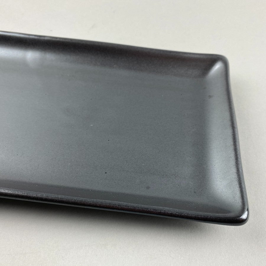 Ibushi Gin Matte Shiny Black Rectangle Japanese Sushi Plate Restaurant Supply Bowery Discount Sale OSARA New York
