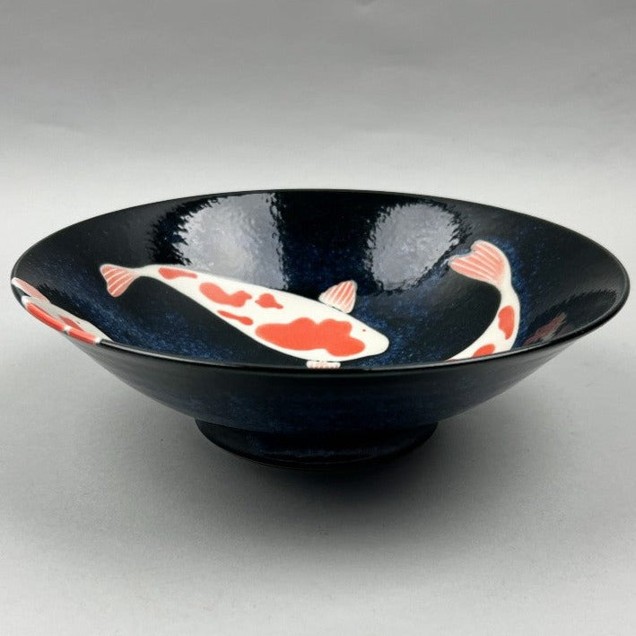 Koi fish navy ramen large bowl Japanese restaurant supply Bowery discount sale OSARA New York chefs store